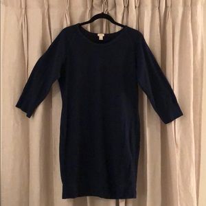 J Crew Navy Blue Sweatshirt Dress